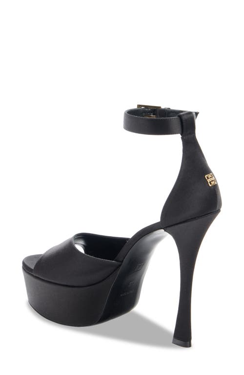 Givenchy 4g Liquid Logo Platform Sandal In Black