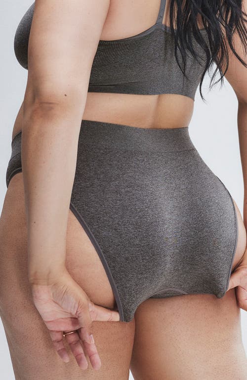 Savage X Fenty Seamless High Waist Bikini Briefs In Platinum Grey