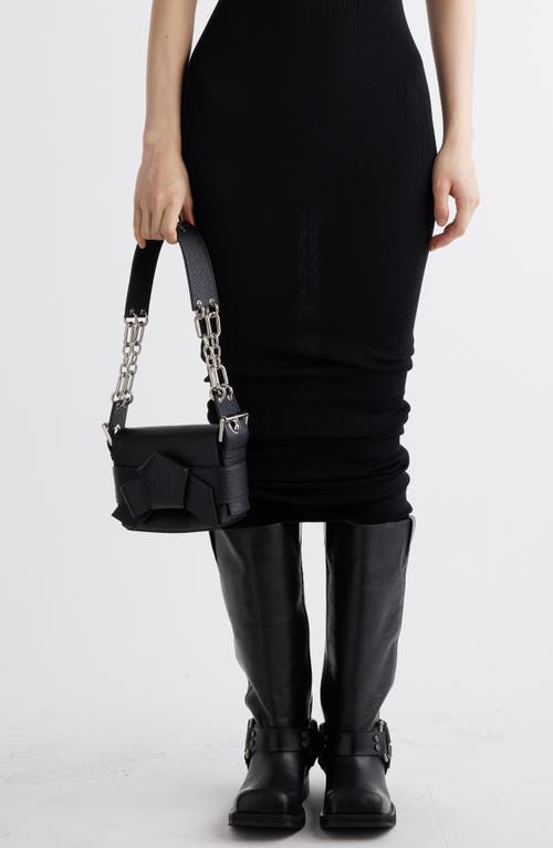 Shop Acne Studios Small Musubi Chain Strap Shoulder Bag In Black
