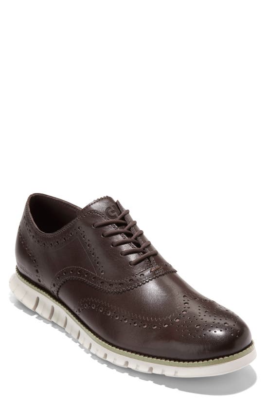 Cole Haan Zerogrand Wingtip Derby In Dark Chocolate | ModeSens display picture 1