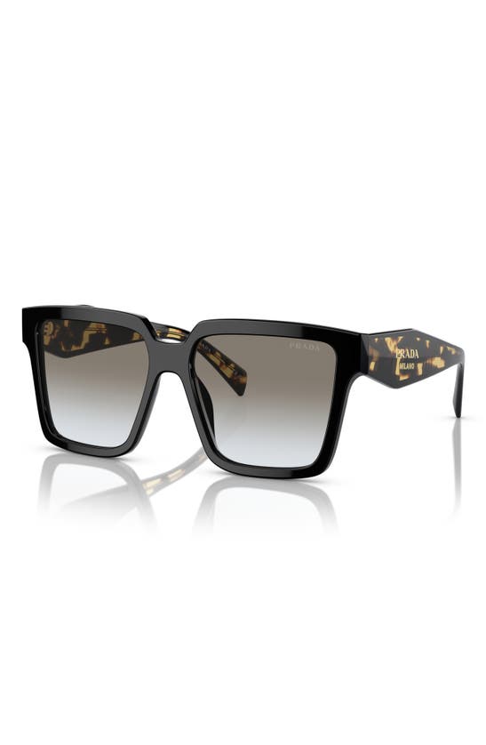 Prada 57mm Square Sunglasses In Black