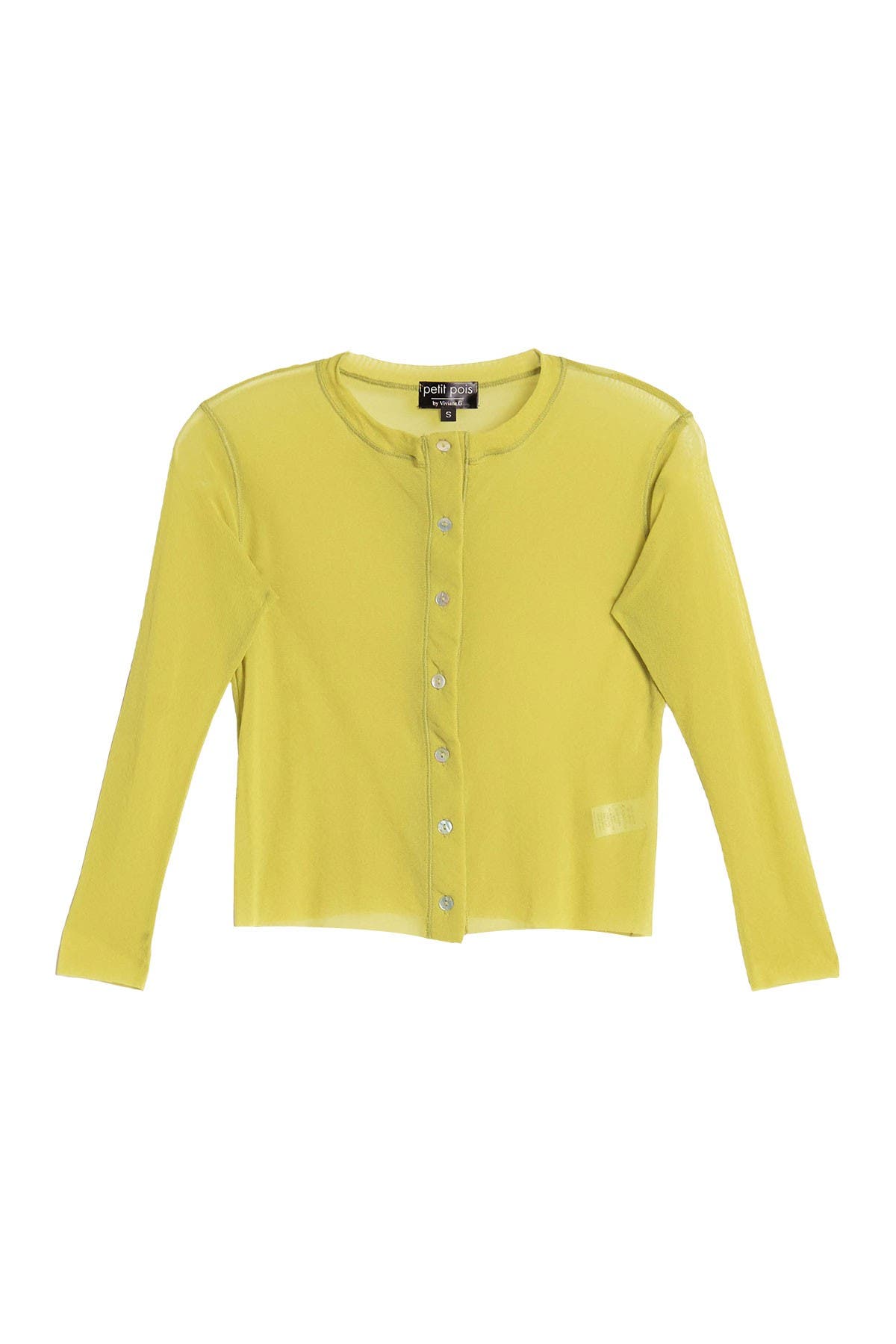 mesh sleeve cardigan