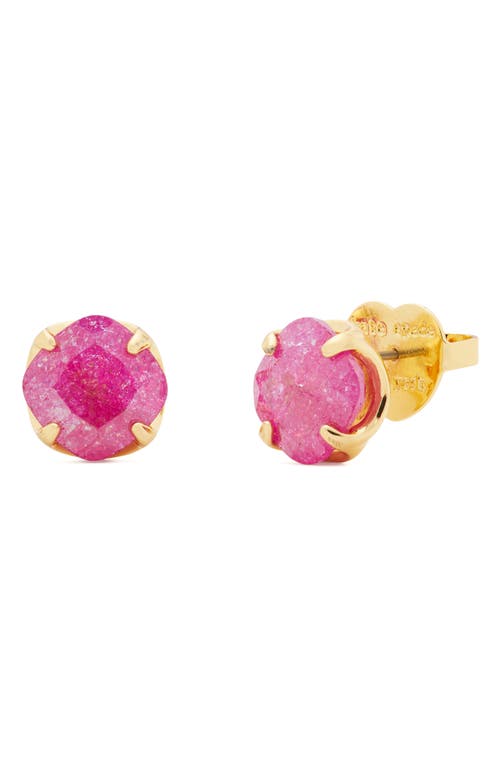 Shop Kate Spade New York Pop Of Joy Cubic Zirconia Stud Earrings In Fuchsia.