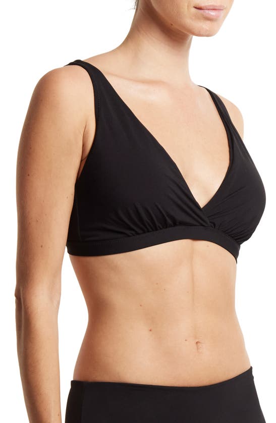 Hanky Panky V-front Plunge Bikini Top In Black