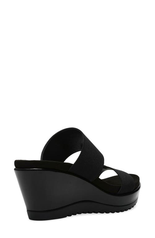 Shop Anne Klein Rikki Platform Wedge Sandal In Black