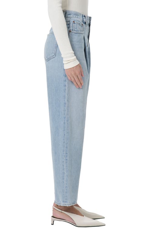 Shop Agolde Fold Waistband Ankle Wide Leg Jeans In Sideline