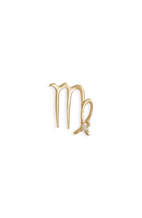 Shop Lana Half Pair Solo Zodiac Stud Earring In Yellow/virgo