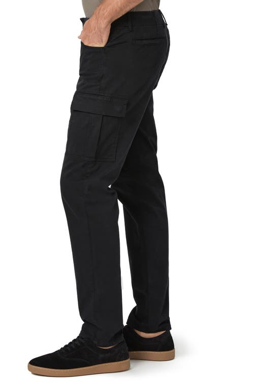 Shop Paige Ronin Tapered Sateen Cargo Pants In Black