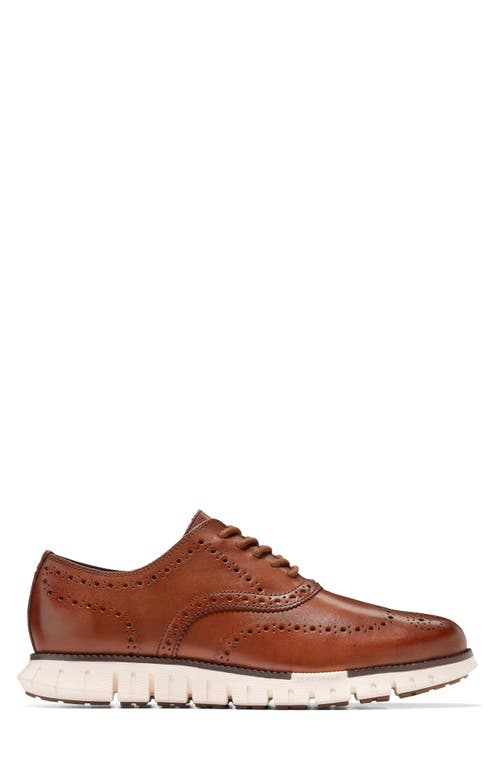 Shop Cole Haan Zerogrand Remastered Wingtip Derby Sneaker In Ch British Tan/ivory