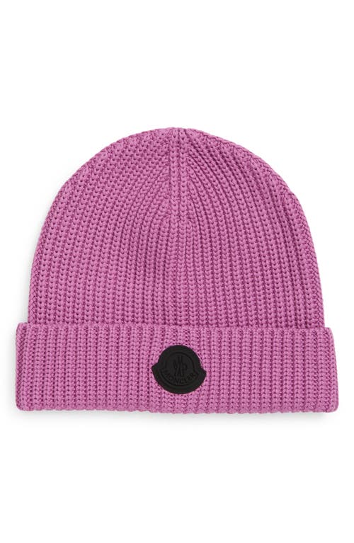 Moncler Ribbed Cotton Beanie in Pink at Nordstrom