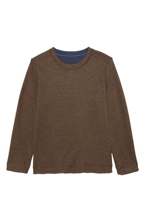 JOHNSTON & MURPHY JOHNSTON & MURPHY KIDS' REVERSIBLE COTTON BLEND SWEATSHIRT 