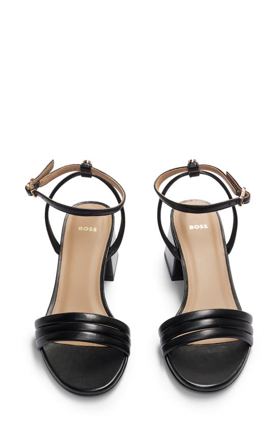 Hugo Boss Melanie Ankle Strap Sandal In Black