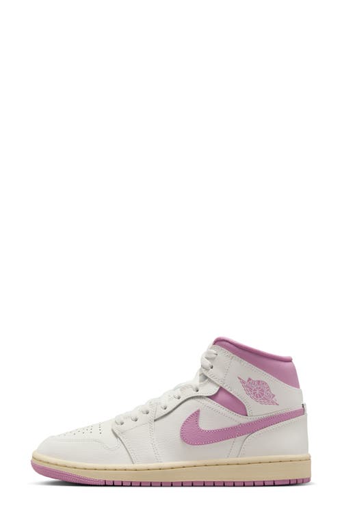 Jordan Air 1 Mid Sneaker In Sail/orchid/muslin