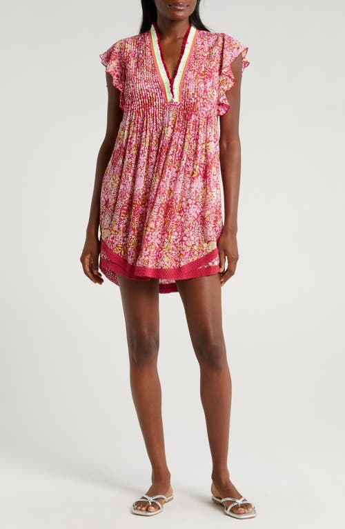 Sasha Cover-Up Minidress in Pink Corolle