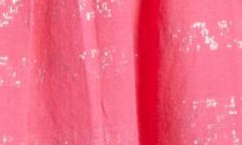 Shop Elan Metallic Bell Sleeve Cover-up Dress In Pink/ Silver