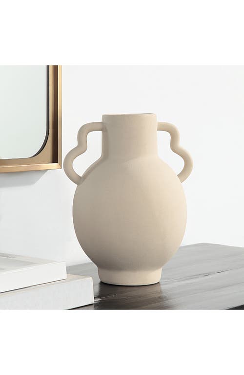 Shop Renwil Monet Ceramic Decorative Vase In Cream