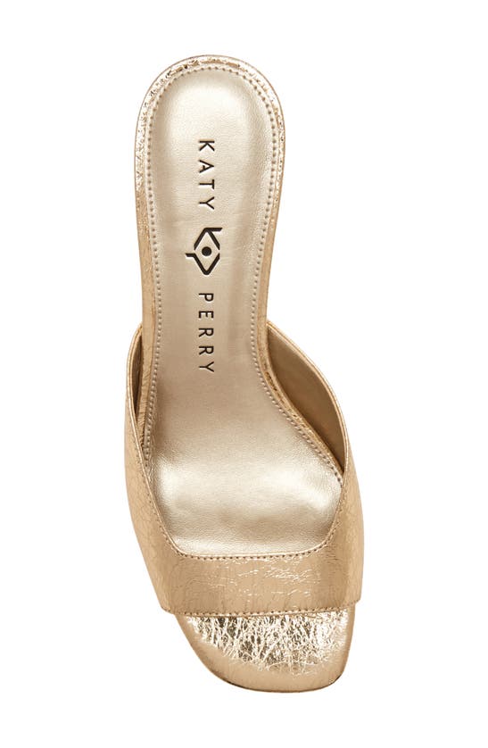 Shop Katy Perry The Ladie Kitten Heel Slide Sandal In Gold