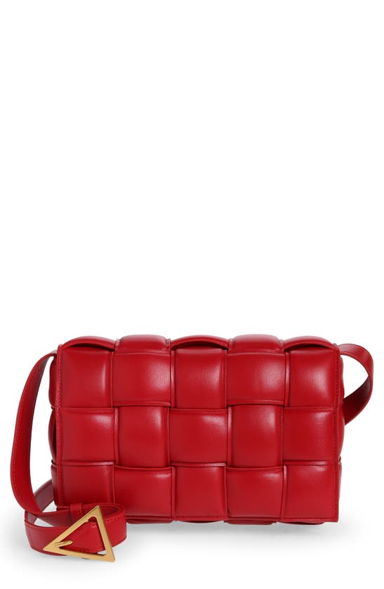 Bottega Veneta Padded Cassette Bag In Apple Candy-gold