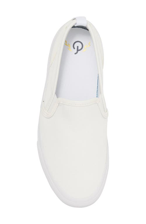 Shop Official Program Canvas Slip-on Sneaker In Off White/white