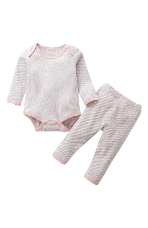 Ashmi & Co. Rowan Long Sleeve Cotton Bodysuit & Leggings Set in at Nordstrom