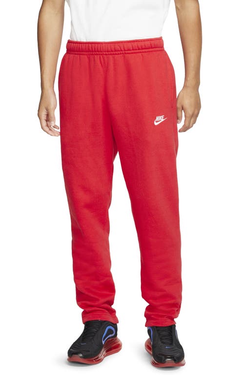 Nike Sportswear Club Fleece Sweatpants In University Red/white