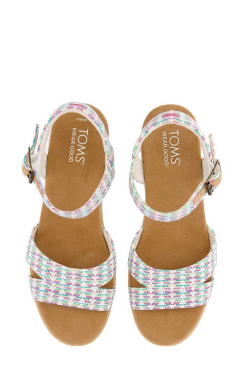 Shop Toms Louisa Platform Wedge Sandal In White Multi