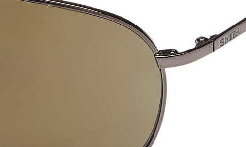 Shop Smith Serpico Slim 2.0 65mm Chromapop™ Polarized Aviator Sunglasses In Gunmetal/grey Polar