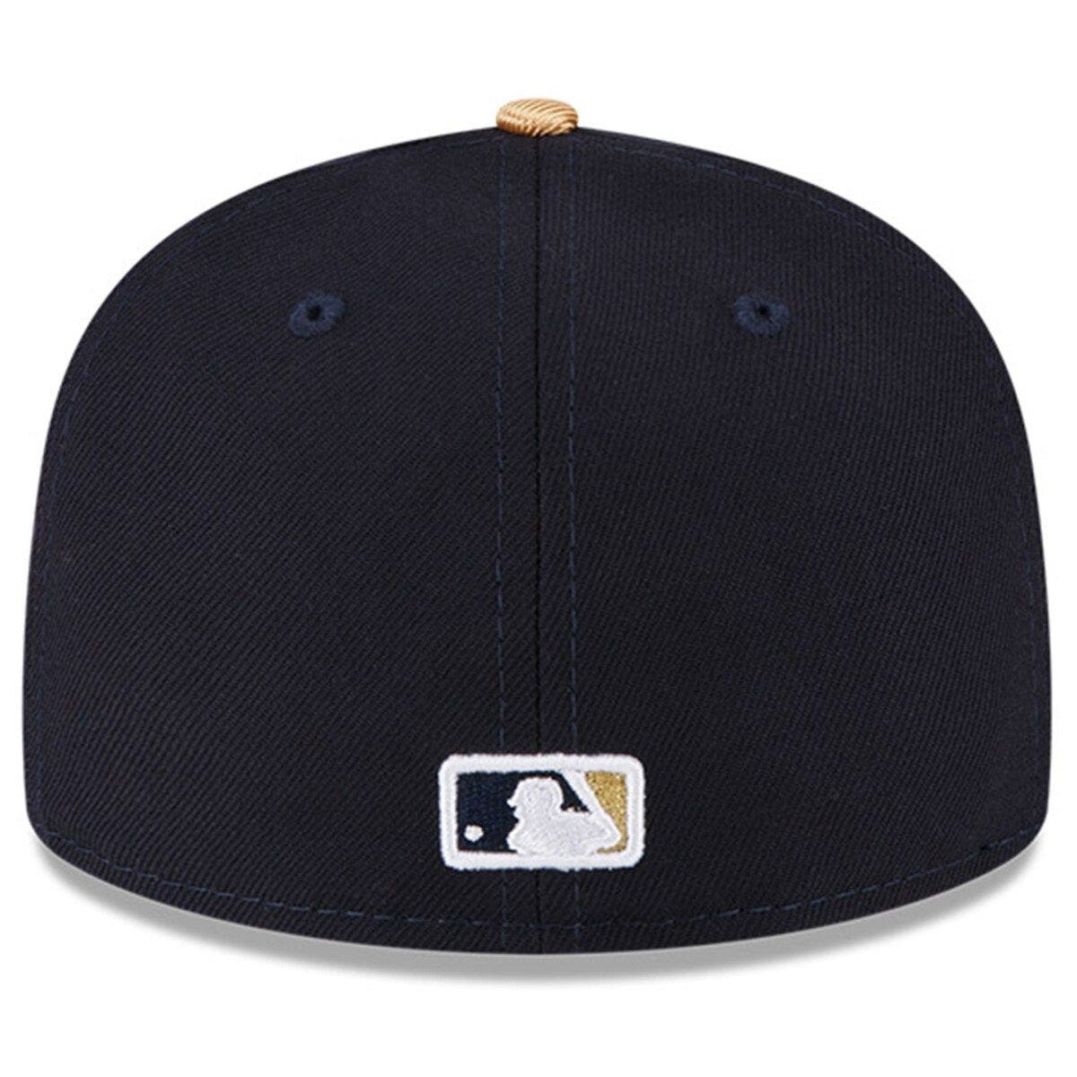 New Era Men's MLB Houston Astros 5950 Gold 2023 Fitted Navy/Gold