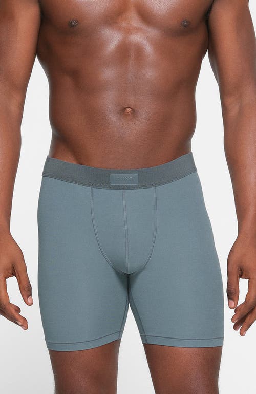 Skims 5-inch Cotton & Modal Blend Boxer Briefs In Gray