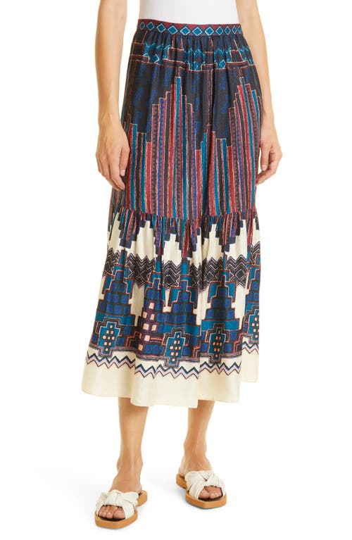 ba&sh Maris Printed Midi Skirt