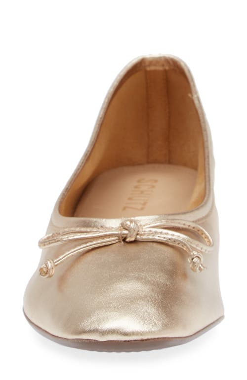 Shop Schutz Arissa Square Toe Ballet Flat In Platina