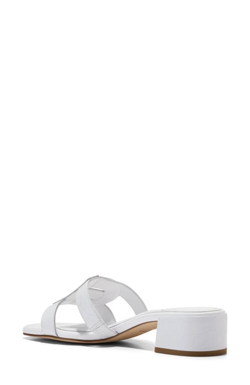 Shop Cole Haan Chrisee Block Heel Slide Sandal In White Croc