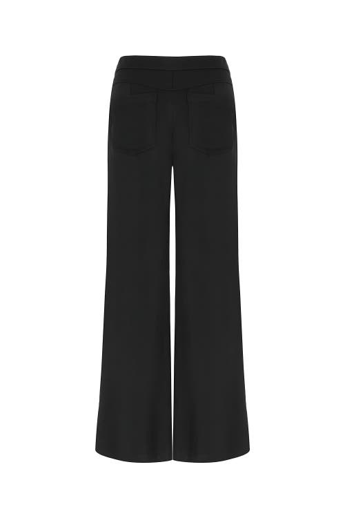 Shop Nocturne Jacquard Wide Leg Pants In Black