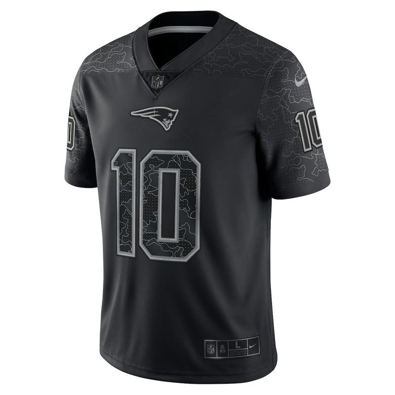 Men's Nike Mac Jones Black New England Patriots RFLCTV Limited Jersey