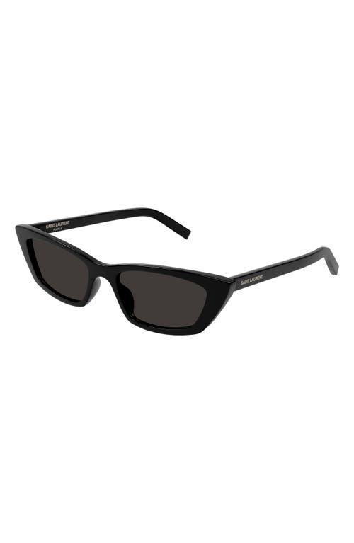 Shop Saint Laurent 52mm Cat Eye Sunglasses In Black