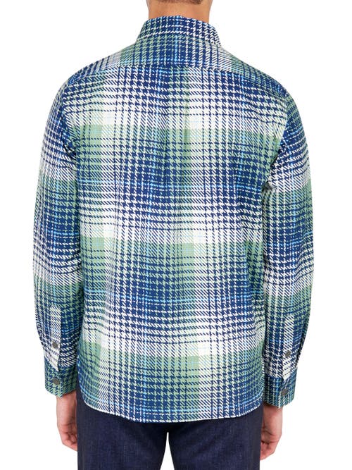 BROOKLYN BRIGADE BROOKLYN BRIGADE PLAID COTTON STRETCH SHIRT JACKET 