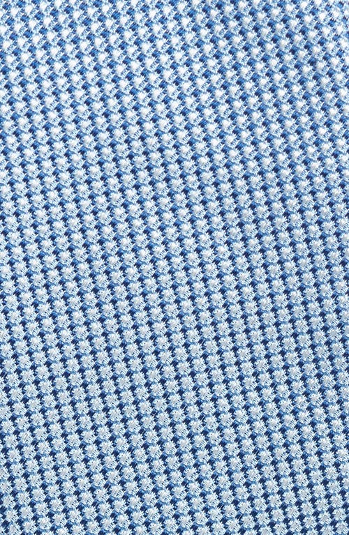 Shop Hugo Boss Boss Geometric Pattern Silk Tie In Light Blue