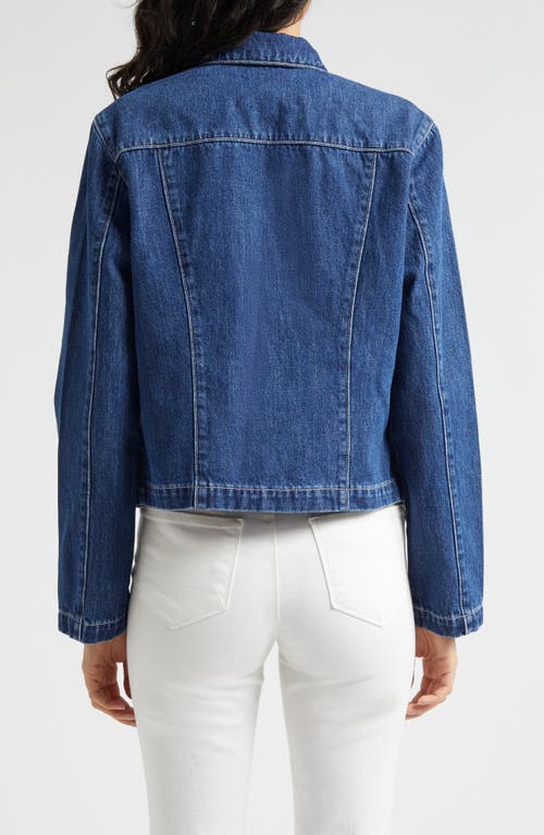 L AGENCE L'AGENCE ELAINE ZIP FRONT DENIM JACKET 