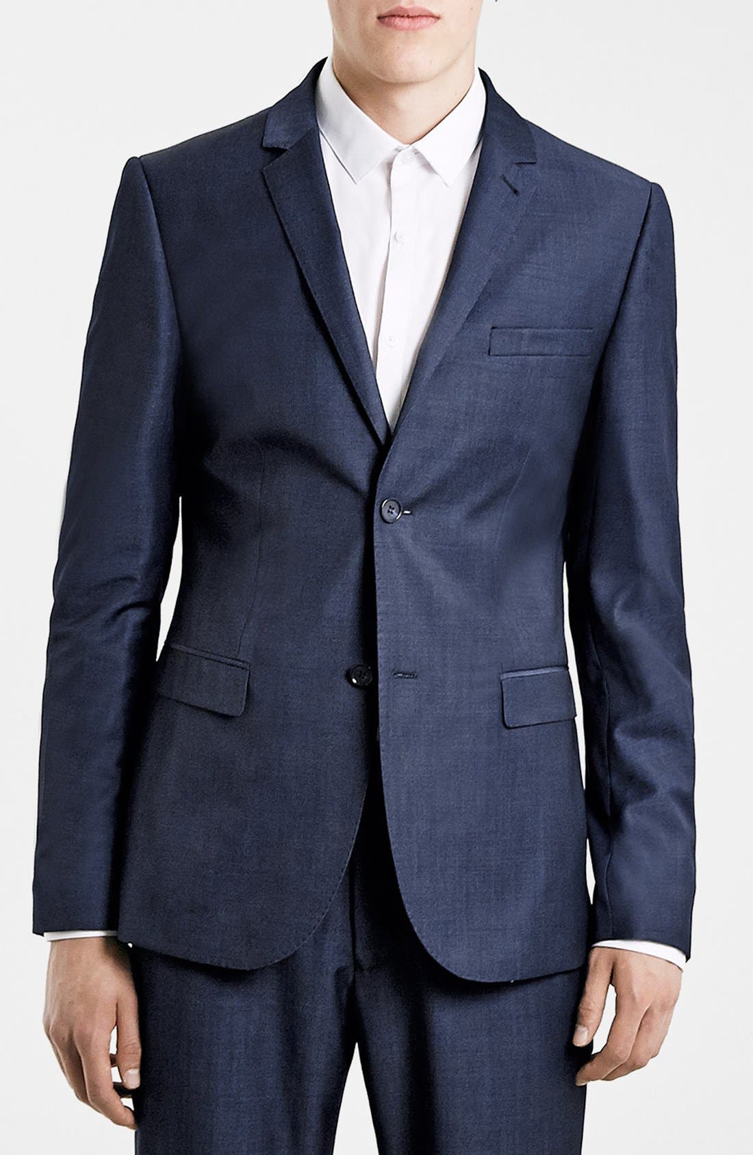 Topman Navy Skinny Fit Suit Jacket Nordstrom