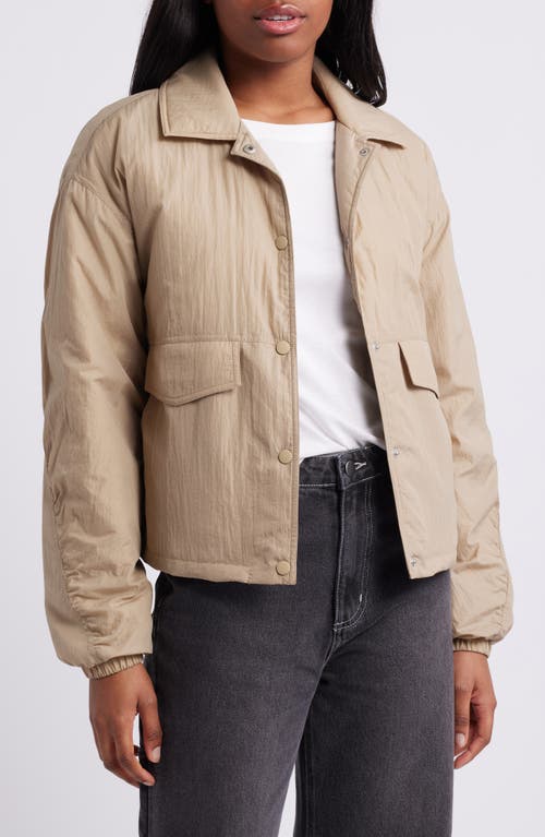 Thread & Supply Nylon Windbreaker in Taupe 