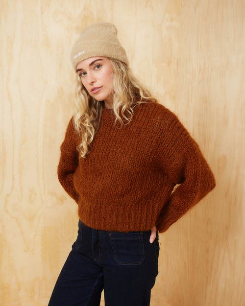 Hemlock Ivy Fuzzy Beanie In Oat
