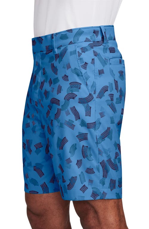 Shop Nike Golf Dri-fit Print Flat Front Golf Shorts In Star Blue/black