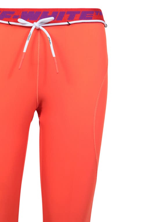 Off-white Athl Logo Band Leggings In Orange