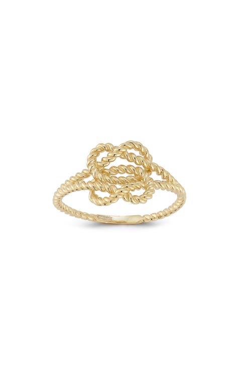 14K Gold Knot Ring
