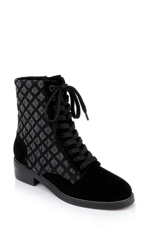 Shop L Agence L'agence Desiree Quilted Boot In Black Denim