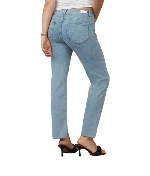 Shop Lola Jeans Jasper Mid Rise Straight Jeans In True Denim