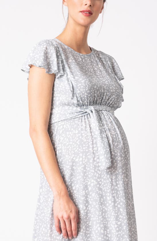 Shop Seraphine Sage Maternity/nursing Dress In Sage/ White