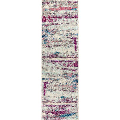 Jonathan Y Contemporary Pop Modern Abstract Brushstroke Area Rug In Cream/pink