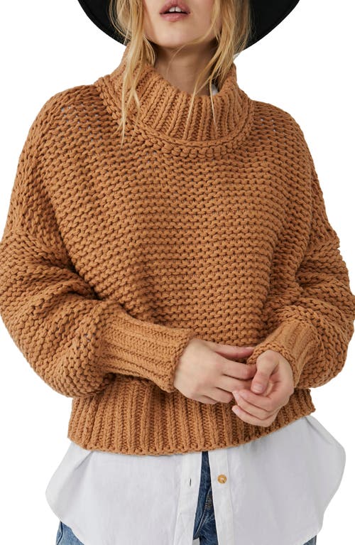 Free People My Only Sunshine Sweater in Camel