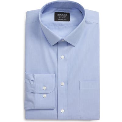 Nordstrom Shop Smartcare(TM) Trim Fit Stripe Dress Shirt - Blue